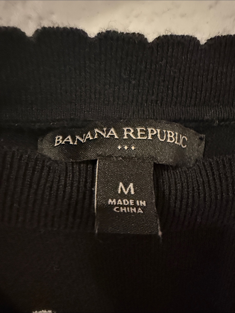 Banana Republic Black Sweater with White "Lover" Script - Picture 2 of 6